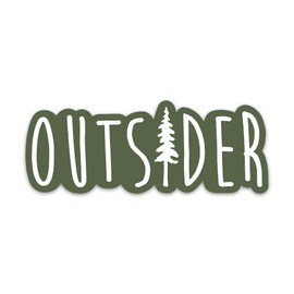 Outsider Sticker Outdoor Adventure Camping Life Sticker Wanderlust Nature Hiking Waterproof Vinyl Stickers for Water Bottle Tumbler Laptop Phone Journal Planner Decals Gifts for Adults Teens Kids