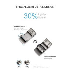 CHAOREN 40mm Ratchet Belt Buckle Only for 1 3/8 Slide Belt Strap, Automatic Click Buckle Adjustable