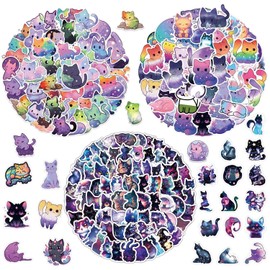 205 Pieces of Cat Stickers, Starry Sky Theme Stickers, Cute Stickers, Can Decorate Suitcases, Water Cups, Notebooks