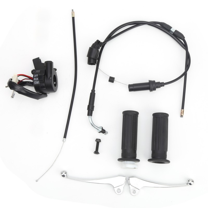 Throttle Grip Cable Brake Lever Ignition Switch Kit Fit for