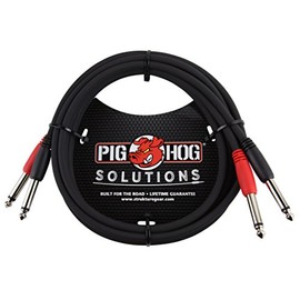 Pig Hog PD-21403 - Cable doble mono de 1/4 pulgadas (macho) a cable doble mono de 1/4 pulgadas (macho), 91.4 cm, 10 ft