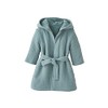 Vertbaudet Organic Collection: Baby Animal Muslin Bathrobe, peacock blue