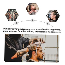 VICASKY 7pcs Haircut Tool Set with Storage Box Ergonomic Hair Cutting Scissors Comb Accessories for Home Use DIY Hairdressing Suitable for Beginners Men Women and Salons Color