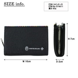 [カステルバジャック] コインケース アーチ メンズ 074611 【01】 ブラック