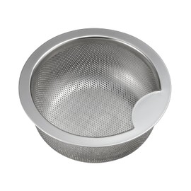 Belca(Belca) Made in Japan All Stainless Steel Shallow Drain Strainer Basket for Sinks, 135 Type, Diameter 5.3 x Height 2.0 inches (13.5 x 5 cm), Silver SUS304 Stainless Steel, Dishwasher Safe SP-239E