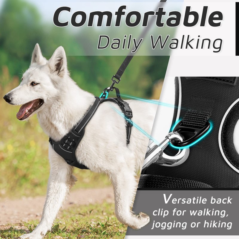 Eagloo Dog Harness for Large Dogs, Anti-Pull, Medium Chest Harness,