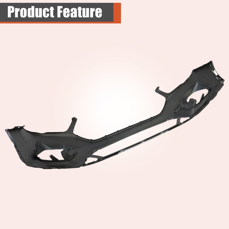 labwork Front Bumper Cover without Sensor Holes Replacement for 2017-2019