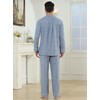 Veseacky Mens Pajamas Set Long Sleeve Soft Pajamas for Men