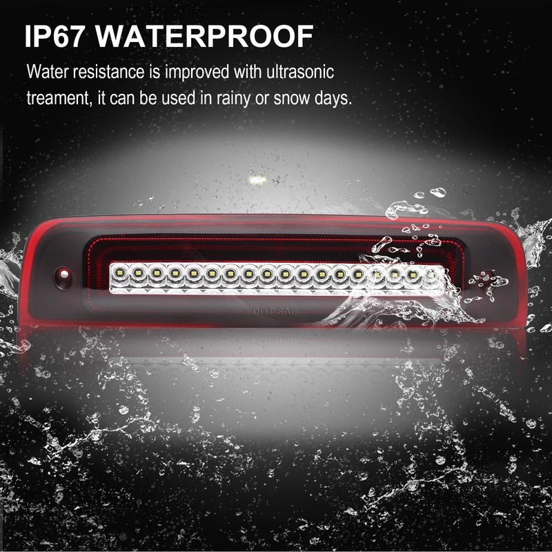 Third 3rd Brake Light Compatible With 2009-2018 RAM 1500, 2010-2026