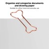 100pcs Shaped Paper Clips Electroplating Rose Gold Series Metal Portable