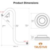 TRUSTMI 12 Inch S Shaped Shower Arm with Flange Heavy