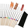 12 Pack U-Shape Marshmallow Toasting Kit, Extendable Stainless Steel Roasting