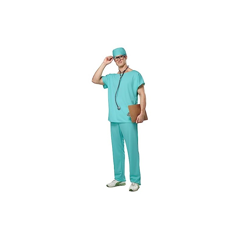 California Costumes Doctor Scrubs Set, Green, Medium