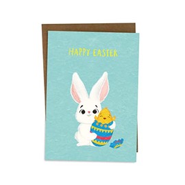 BYANIKA Happy Easter Cards Cute Kids Grandson Granddaughter For Children Easter Bunny Card