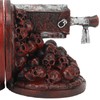 Furious Dragon Slayer Bookends Set for Practical Book Decoration, Resin