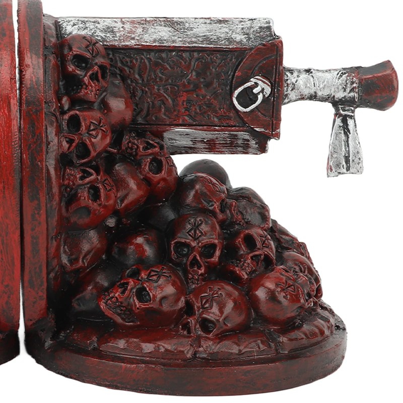 Furious Dragon Slayer Bookends Set for Practical Book Decoration, Resin