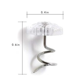 EYAKEG 30 Pcs Bedskirt Pins, Clear Heads Twist Pins for Upholstery, Slipcovers and Bedskirts