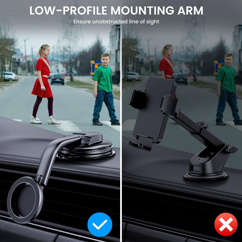 DOLYOFG for Magsafe Car Mount,【Strong Magnets & Low Profile】 Magnetic