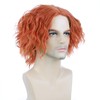 BERON Orange Mens Short Wig Curly Costumes Hair Wigs for