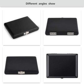 SOULONG Black PU Leather Saxophone Clarinet Case for 6 Reeds