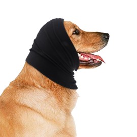 Ear Wraps for Dogs, Snoods for Dogs Ears Pet Ear Muffs for Noise Protection Pet Ear Covers for Relieve Anxiety from Thunder Fireworks Force Drying(Size L)