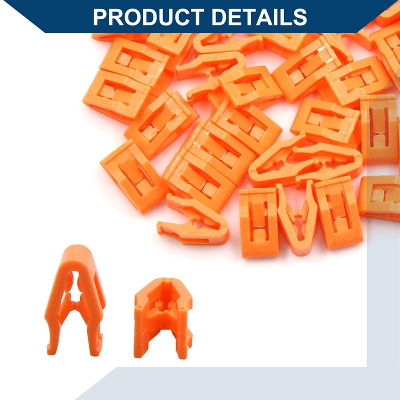 Hihaha Car Retainers Clips/for Car/Plastic / 50 Pcs Orange