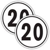 Felexdo Speed sign 20 km/h, round, 20 cm, top speed