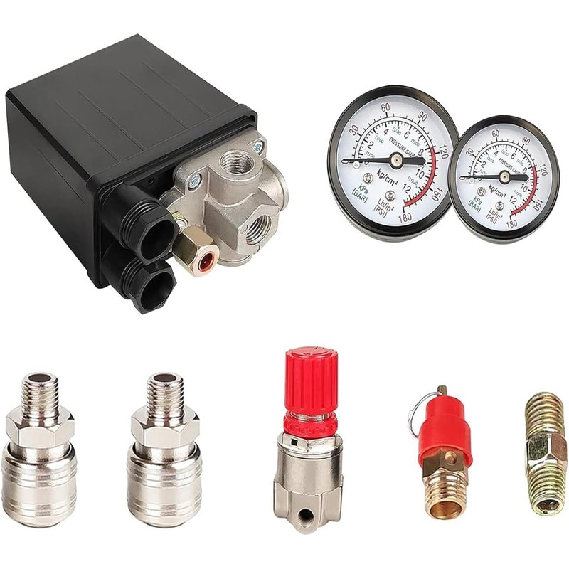 Pressure Regulator Compressor with Pressure Gauge, Pressure Switch Air Compressor,