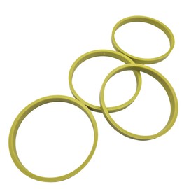 NAAA 4x Centring Rings 72.0-66.1 I 72.0 to 66.1 Centring Ring Spacer Rings for MAK TSW Yellow