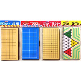 Go Set, Portable and Convenient Magnet DX Game Four (Shogi, Cyclo, Five in a Row and Diamond)
