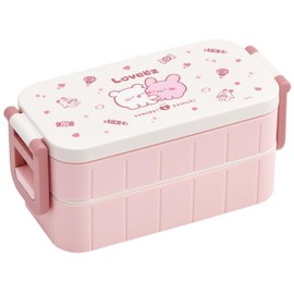 Skater Ag+ YZW3AG-A Lunch Box, 20.3 fl oz (600 ml), Antibacterial, 2-Tier, Women's, Made in Japan