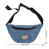 Kids Cool Waist Bag Bear Pattern Adjustable Button Small Canvas