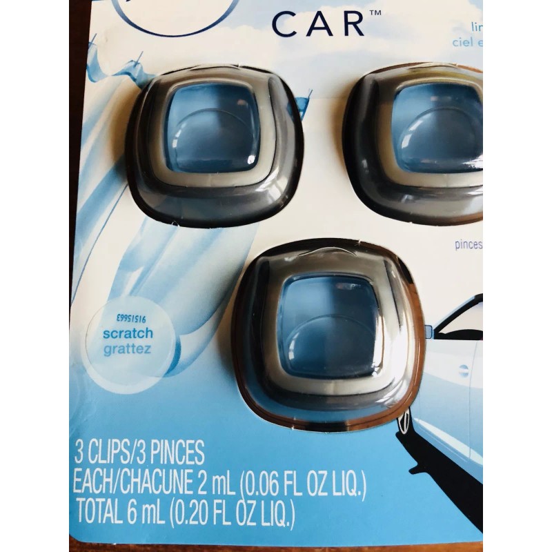 Febrese Car 3 Vent Clips Linen&Sky
