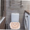 Operitacx 1Set Washable Toilet Seat Cover Cushion Pad with Lace