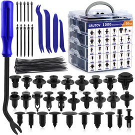 Car Clips Bumper Clips Shield Retainer Clips Plastic Rivets 1050PCS Automotive Push Pins Assortment Xmas Tree Fasteners Kit Most Common Sizes Auto Body with Removers for Ford Honda Chrysler GM Blue