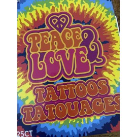 Unbranded Kids Tattoos Peace Love