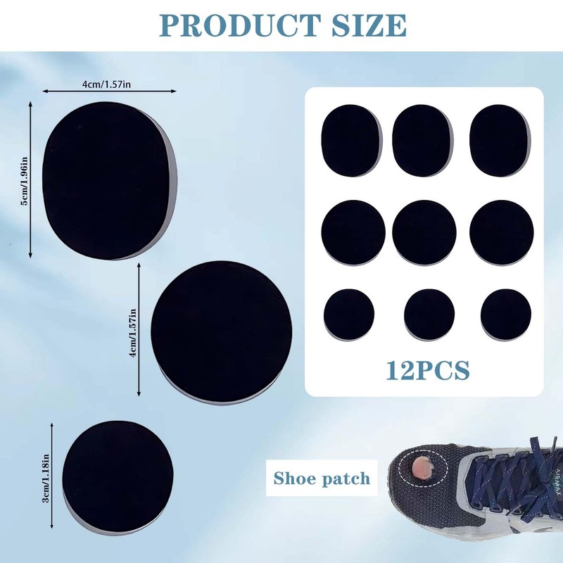 CENCERY 12 Pcs Shoe Mesh Repair Patch Mesh Shoes Hole