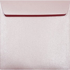 Netuno 25 Envelopes Pearlescent Pink Square 156 x 156 mm 120 g Majestic Petal Elegant Envelopes Pearlescent for Invitations Wedding Birthday Cards Christmas Cards Letter Envelopes Square