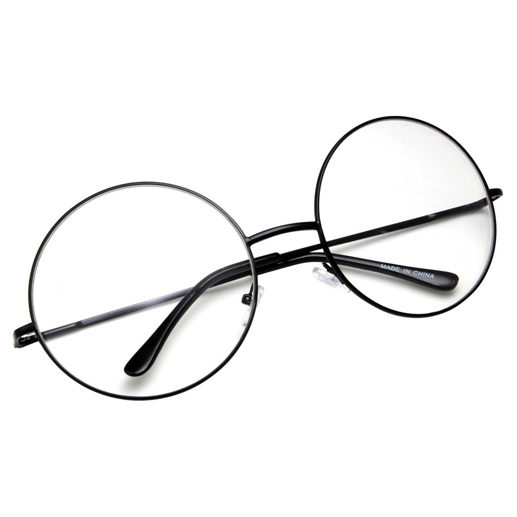 grinderPUNCH - Non-Prescription Round Circle Frame Clear Lens Glasses