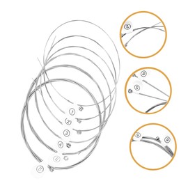 Kisangel High Carbon Steel Electric Guitar Strings Nickel Wound 6-Piece Set Replaceable Accessories for Electric Basses Easy Installation Sturdy Performance