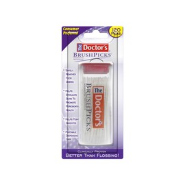 The Doctor's BrushPicks Interdental Toothpicks, 120 Count. (Pack of 6)