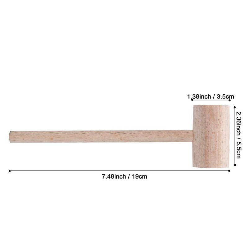 12 Pack Wooden Crab Mallets Natural Hardwood Crab Hammers Lobster
