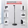 Pyle Black Adjustable Microphone Stand Sturdy Stable Design For Home