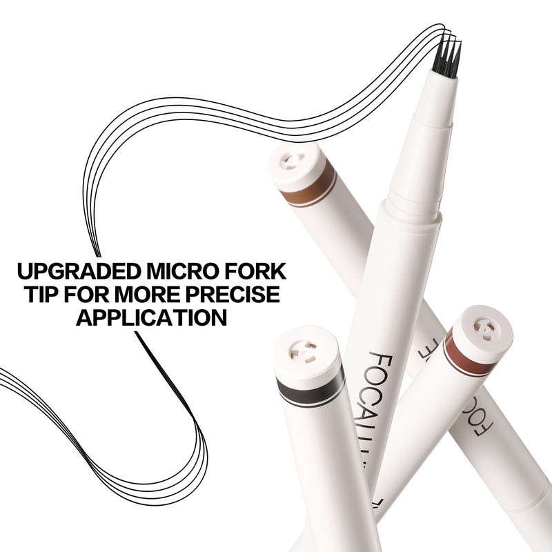 FOCALLURE FLUFFMAX TINTED Liquid Eyebrow Pen, Eyebrow Microblading Pen with