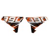 Tankpad Side Tank Pad Carbon Racing Orange Compatible with KTM