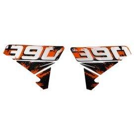 Tankpad Side Tank Pad Carbon Racing Orange Compatible with KTM DUKE 390 X800446VA