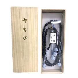 Soka Gakkai Prayer Beads (Mala Beads) with Hachiba Mark (Paulownia Box)