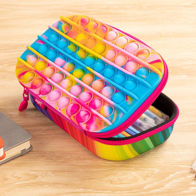 ZIPIT POP Pencil Case for Girls, Silicone Sensory Fidget Pencil