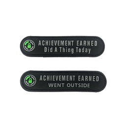 Achievement Earned 2 Piece Funny Patches (PVC Hook - 3.5 X 0.75 -WY4,WY5) for Backpacks, Range Bags, Clothes, Hats, and More…