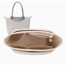 Lckaey tote Organizer Insert for longchamp organizer insert le pliage purse insert small bag organizer handbag 1032beige-S